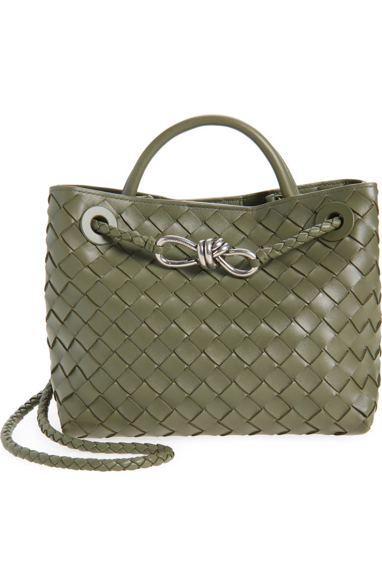 Bottega Veneta Small Andiamo Intrecciato Shoulder Bag, Main, color, 3297 Pickle-Vin Si