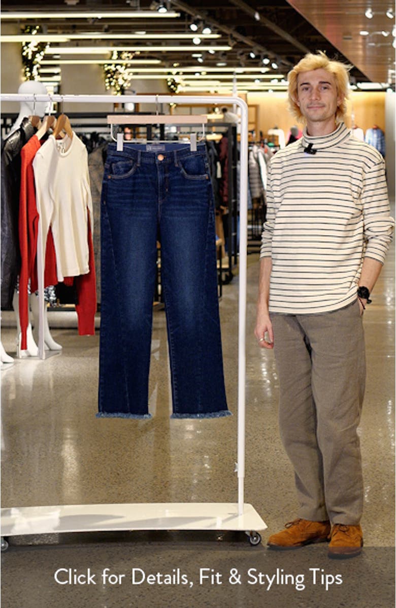Bennett 'Ab'Solution Skyrise Frayed High Waist Ankle Barely Bootcut Jeans, sales video thumbnail