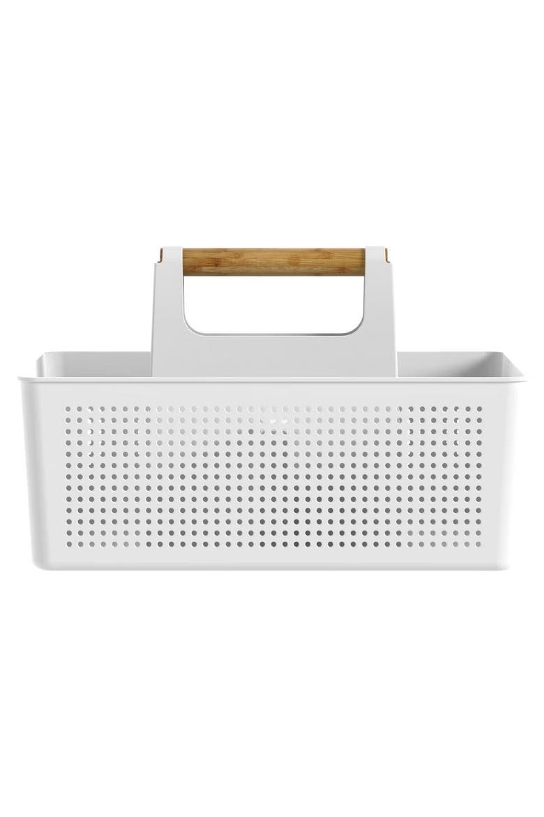 Multipurpose Cleaning Storage Caddy with Handle, Main, color, White
