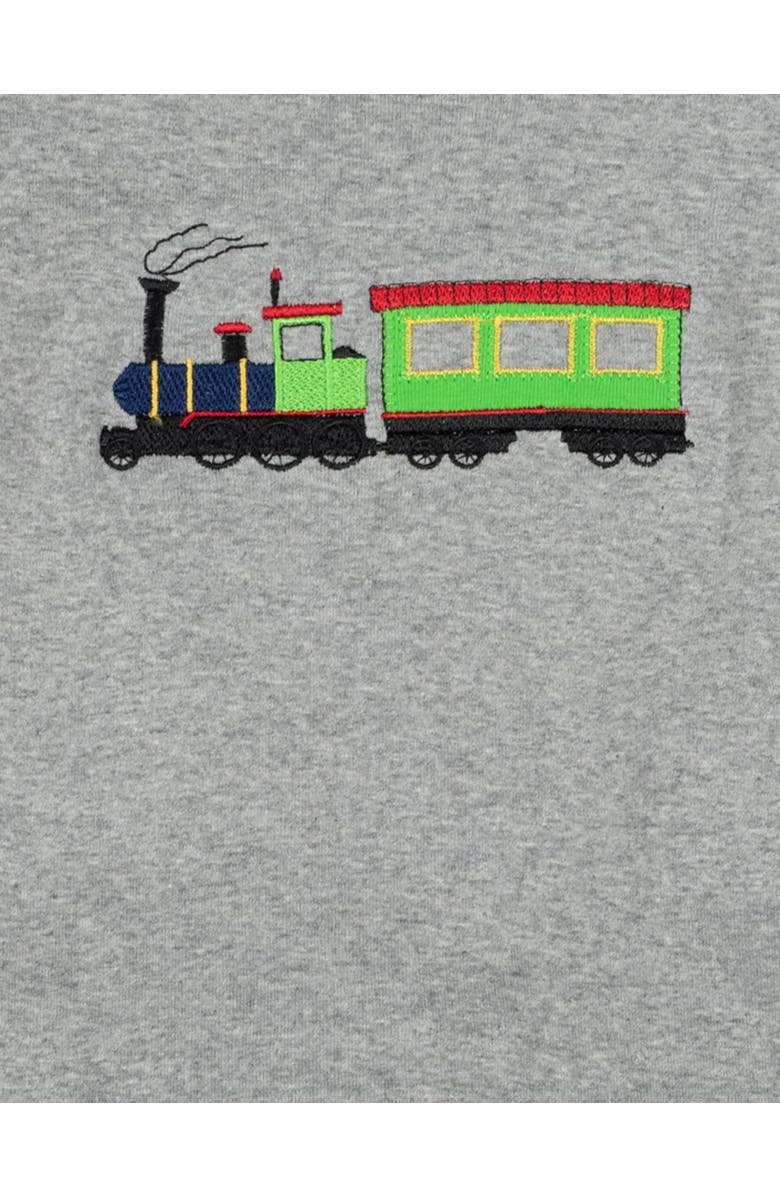 Leveret Two-Piece Printed Cotton Pajamas, Vehicles & Machines, Alternate, color, Train