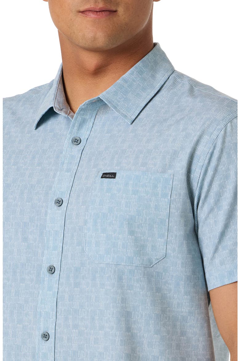 TRVLR Performance Short Sleeve Button-Up Shirt, Alternate, color, LEAD