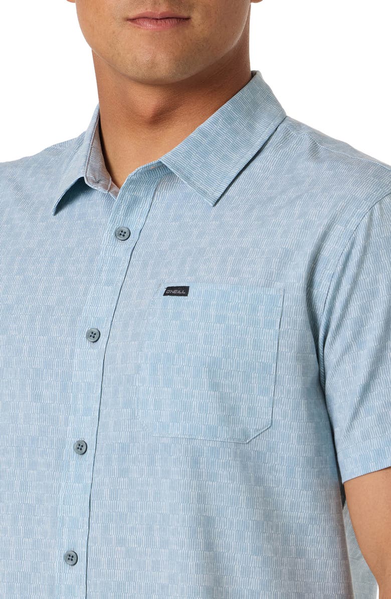 O'Neill TRVLR Performance Short Sleeve Button-Up Shirt, Alternate, color, 