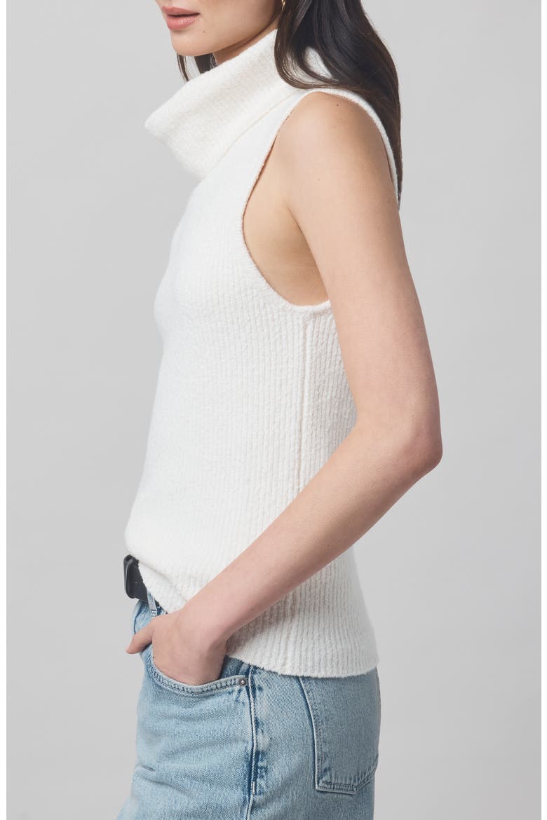 x @cellajaneblog Sleeveless Turtleneck Sweater, Alternate, color, SNOW