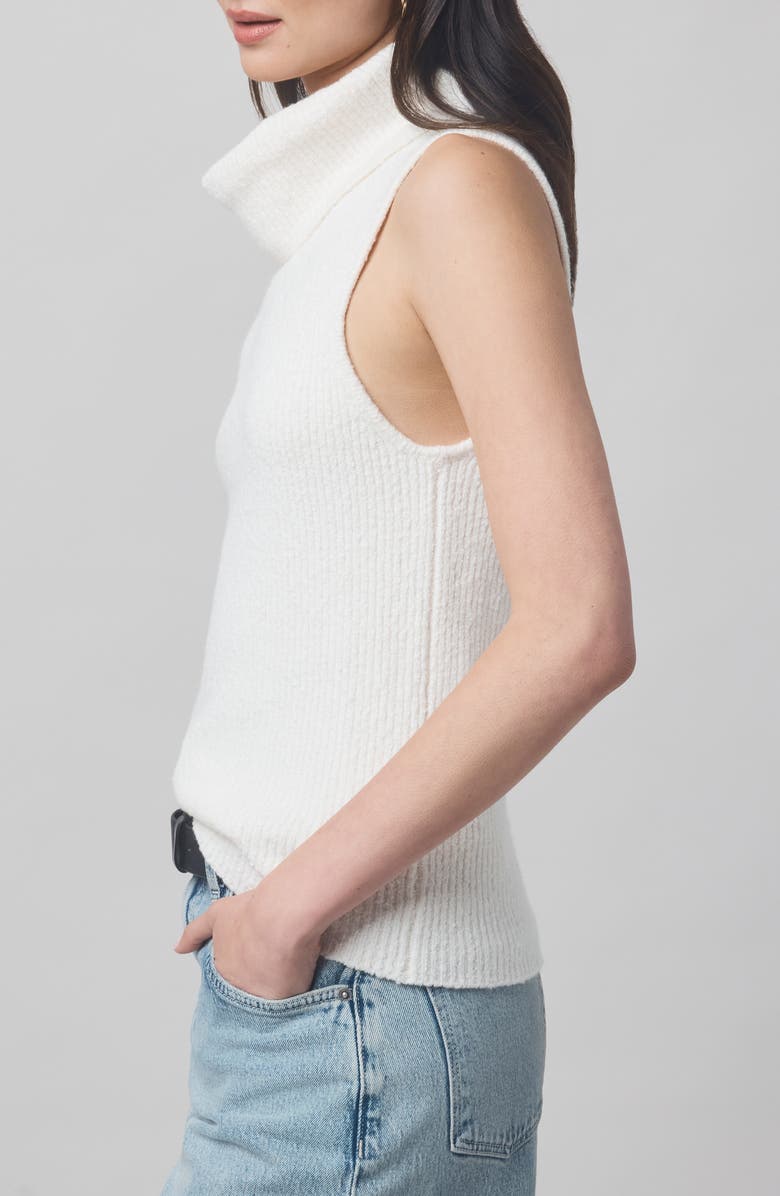 Splendid x @cellajaneblog Sleeveless Turtleneck Sweater, Alternate, color, Snow