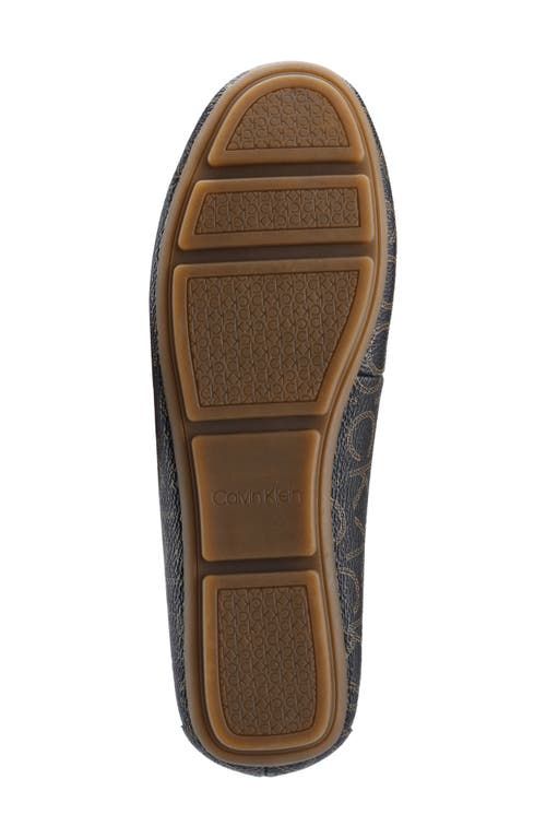 Calvin Klein Layne Buckle Loafer In Brown Logo