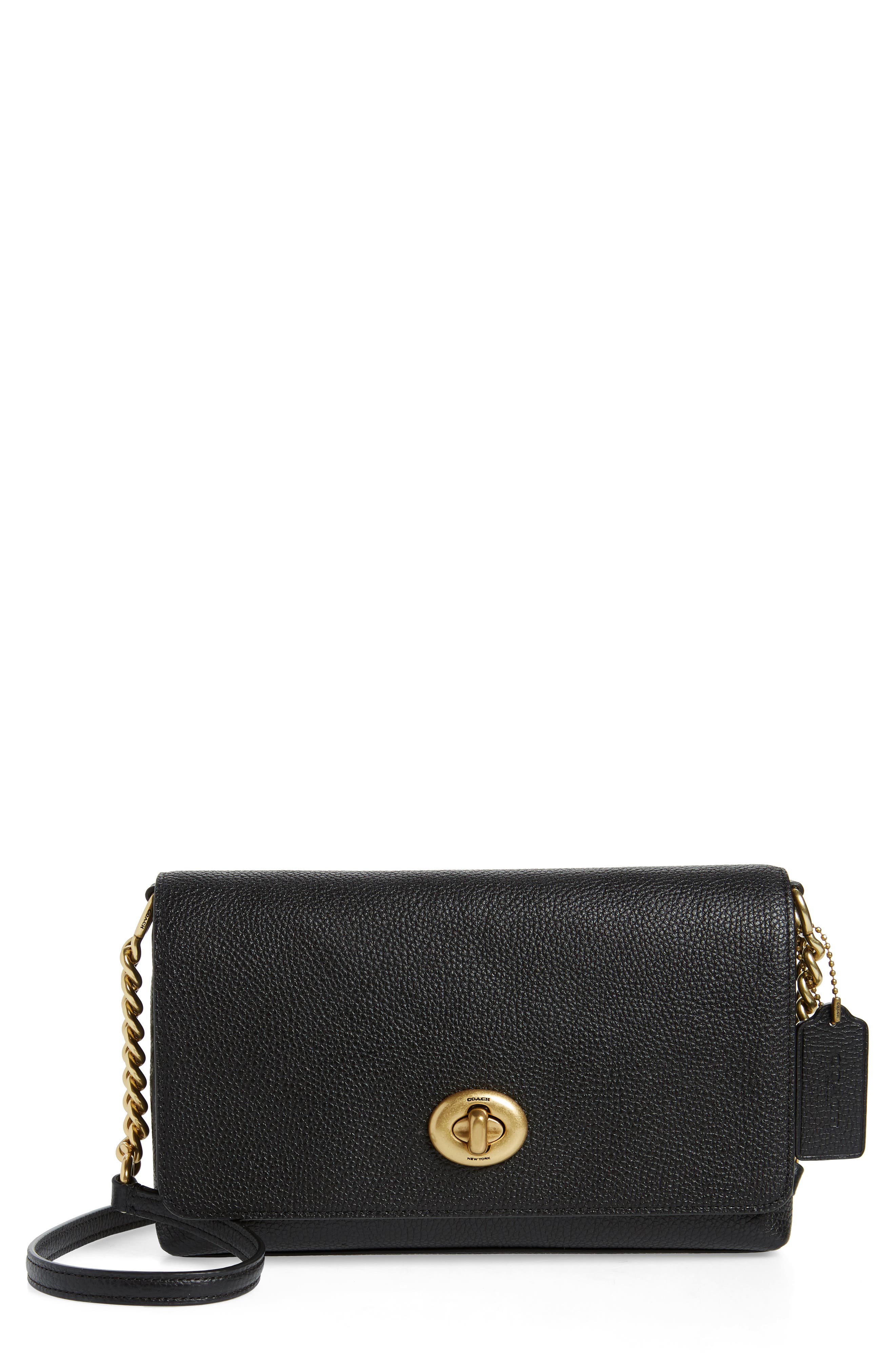 COACH Crosstown X Leather Crossbody Bag, Main, color, 