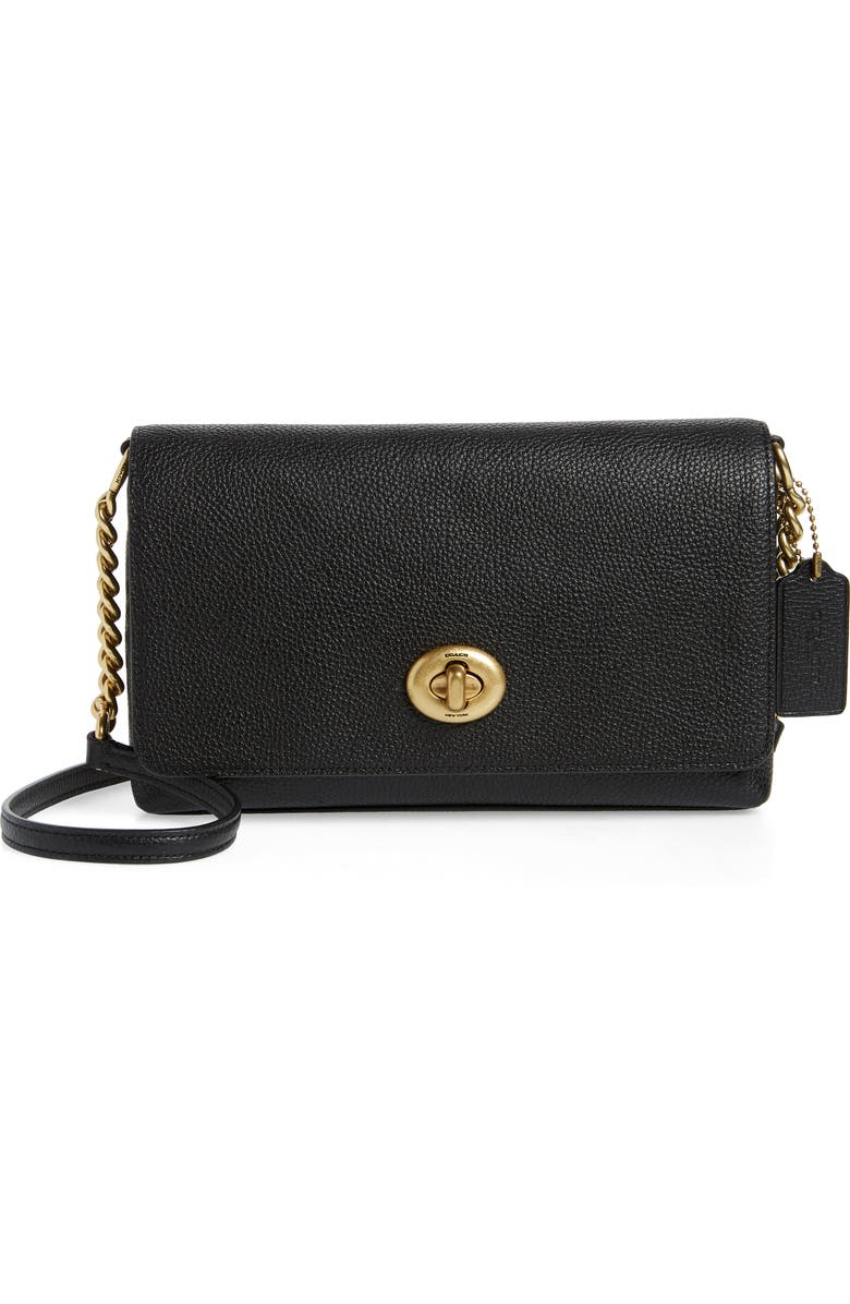 COACH Crosstown X Leather Crossbody Bag, Main, color,