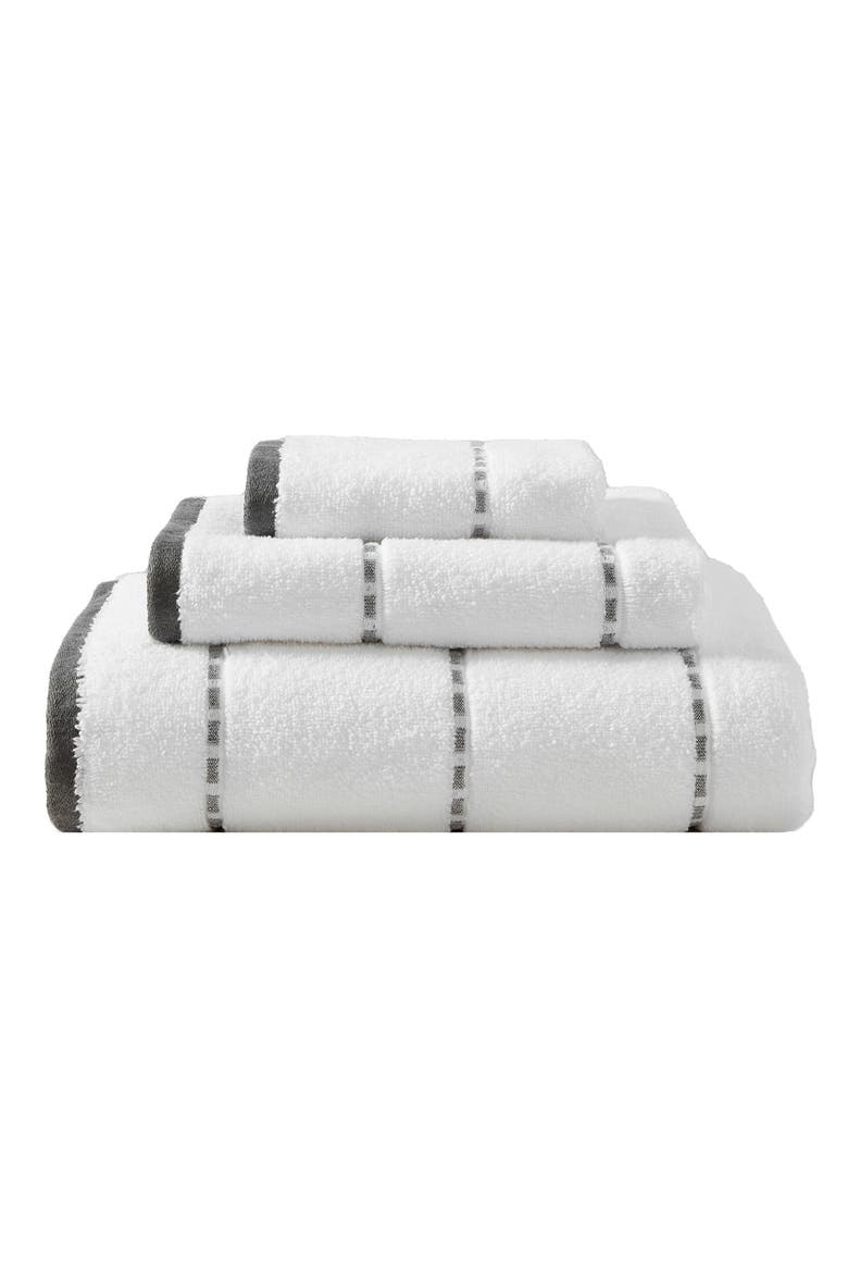 Ridley Solid 3-Piece Towel Set, Main, color, DARK GREY
