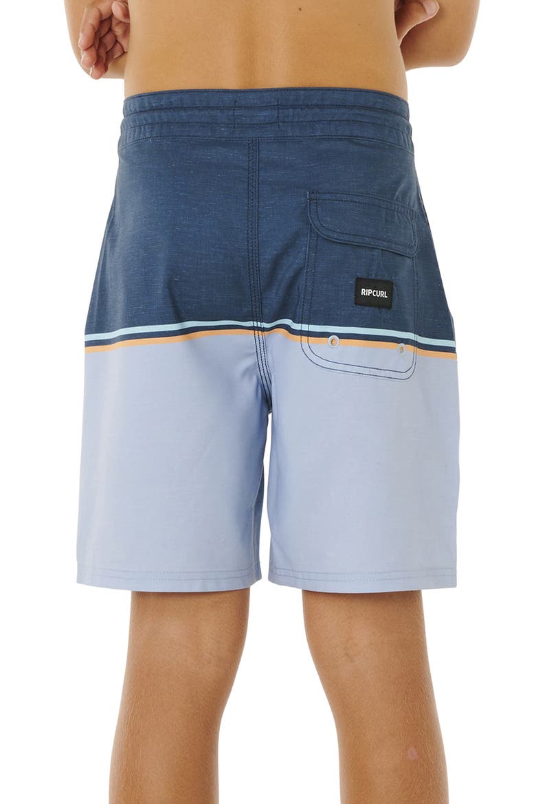 Kids' Streamline Stripe Board Shorts, Alternate, color, NAVY