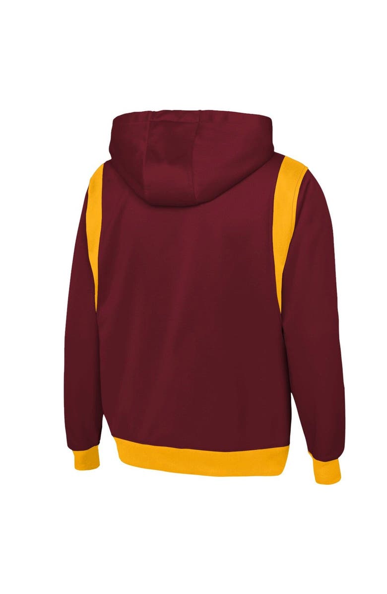 New Era Men's New Era Burgundy Washington Commanders Combine Authentic Drop Back Full-Zip Hoodie, Alternate, color,