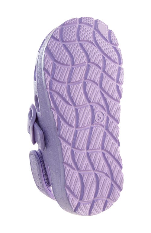 Josmo Kids' Metallic Foam Sandal In Purple Glitter