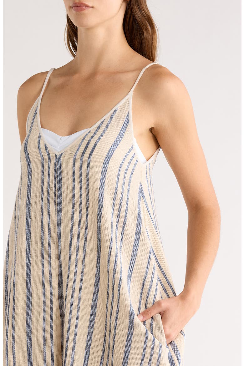 Stripe Sleeveless Cover-Up Maxi Dress, Alternate, color, BEIGE/ BLUE STRIPE
