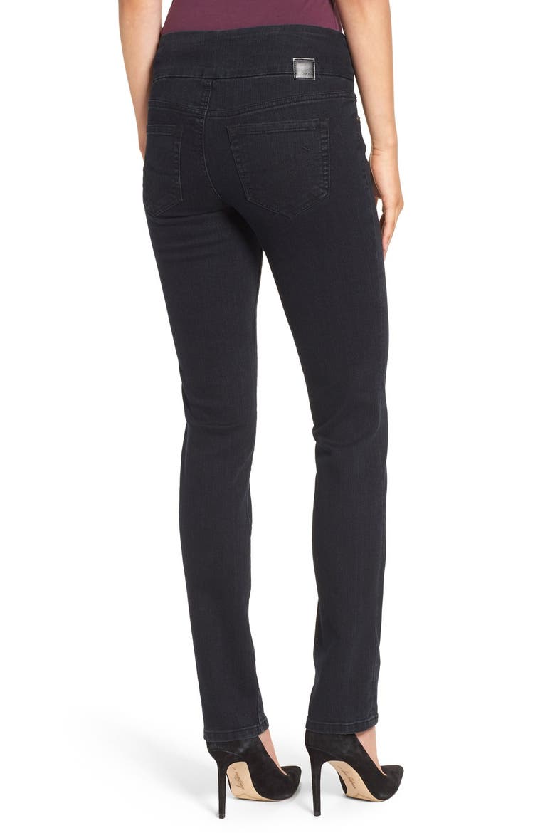 Jeans 'Peri' Straight Leg Pull-On Jeans, Alternate, color, BLACK VOID