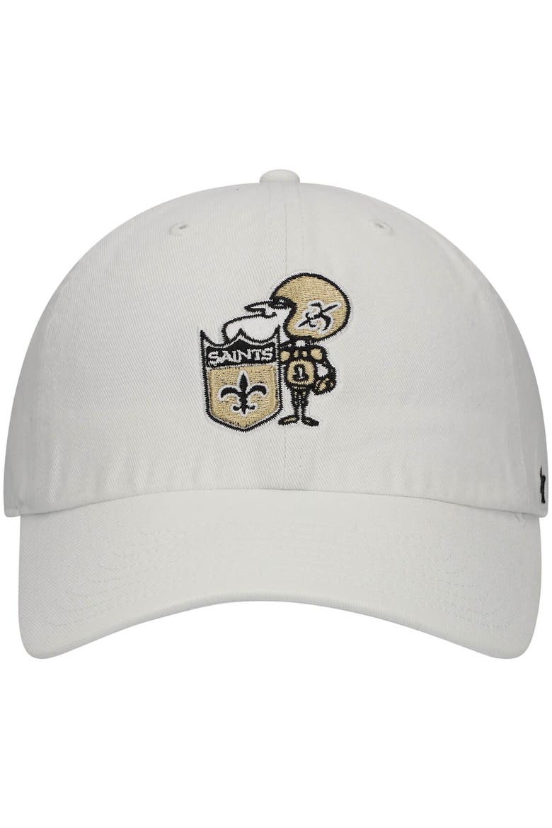 Men's '47 White New Orleans Saints Clean Up Legacy Adjustable Hat, Alternate, color, White