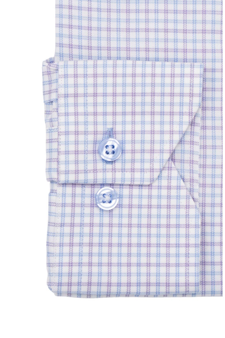 Trim Fit Large Grid Dress Shirt, Alternate, color, PURPLE