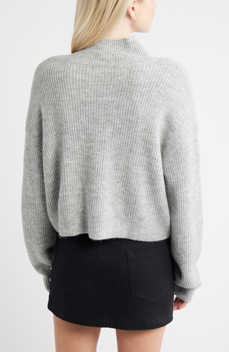 BP. Oversize Cozy Mock Neck Sweater, Alternate, color, Grey Heather