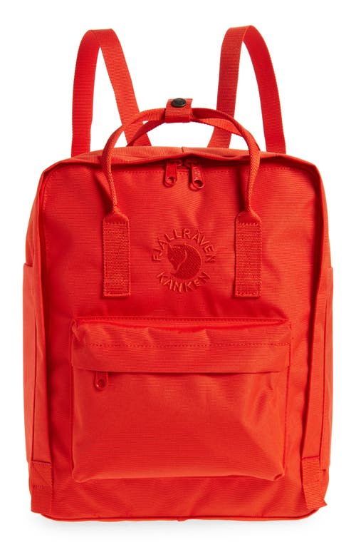 Fjall Raven Fjällräven Re-kånken Water Resistant Backpack In Orange