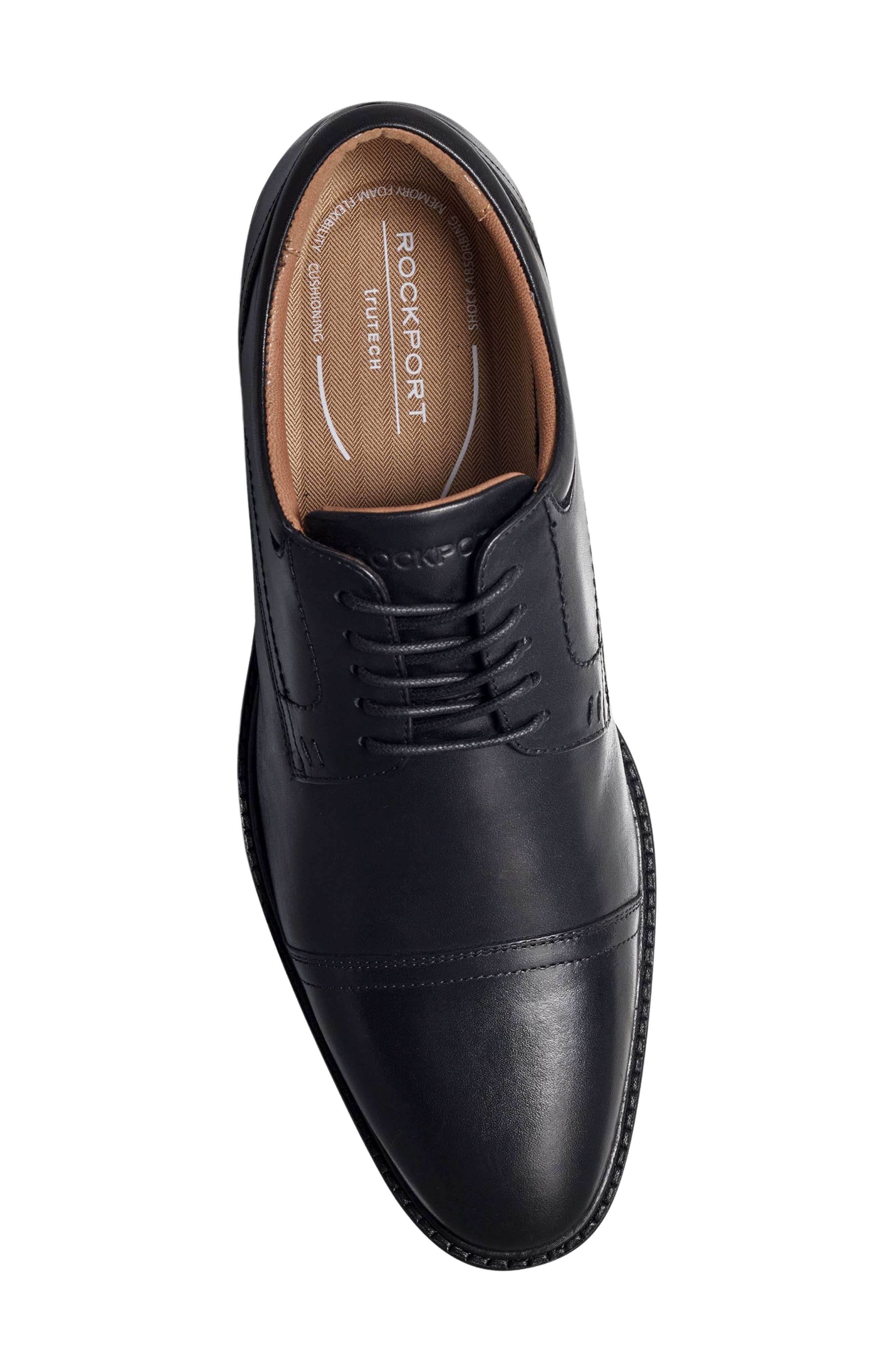 Rockport Findlay Cap Toe Derby, Alternate, color, Black