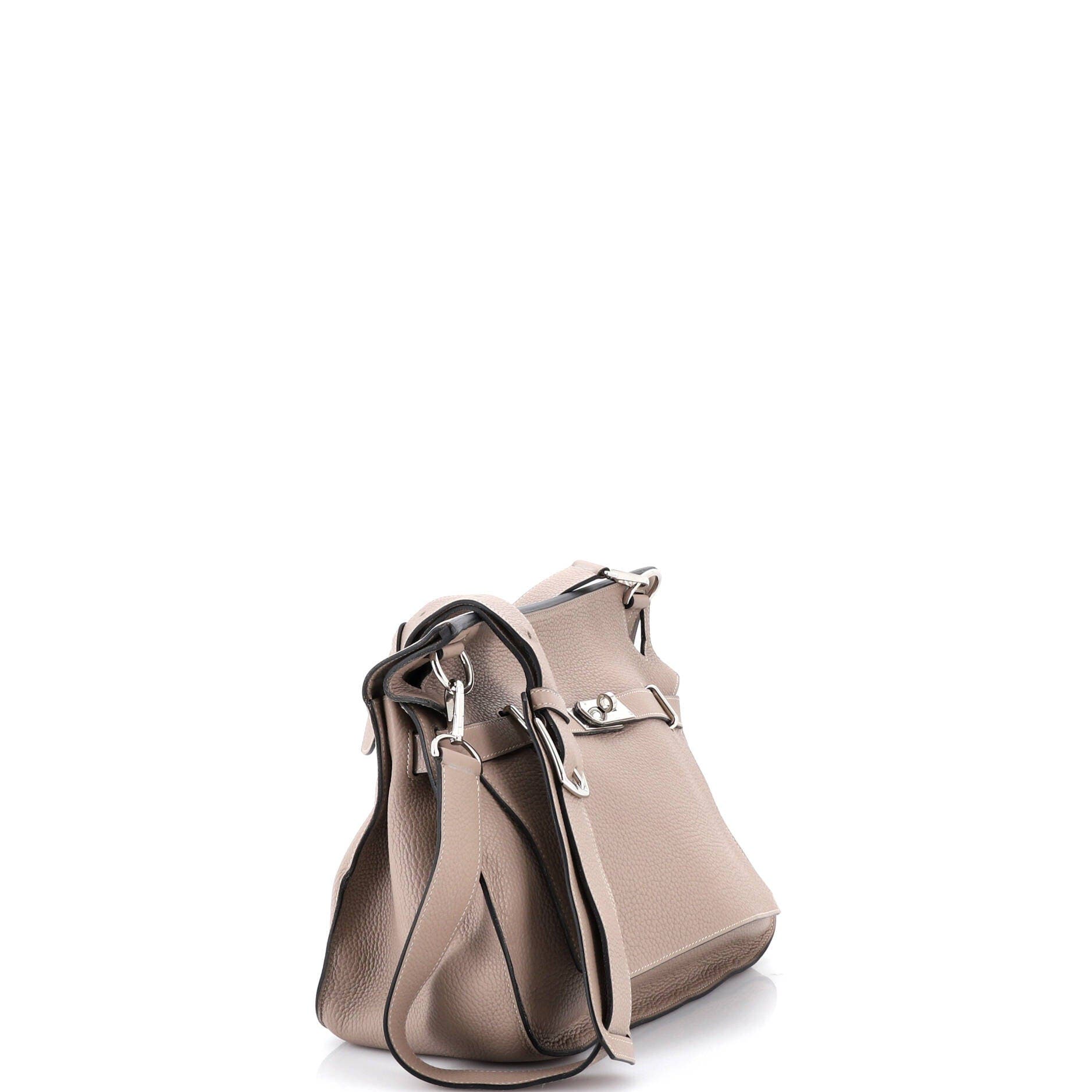 Pre-Owned Hermes Jypsiere Bag Clemence 34, Alternate, color, Gris Tourterelle