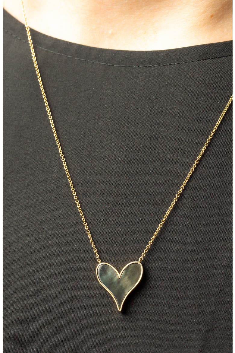 Love Pendant 18K Yellow Gold & Tahitian Mother-of-Pearl – 15mm, Alternate, color, PEARL/ 18K YG