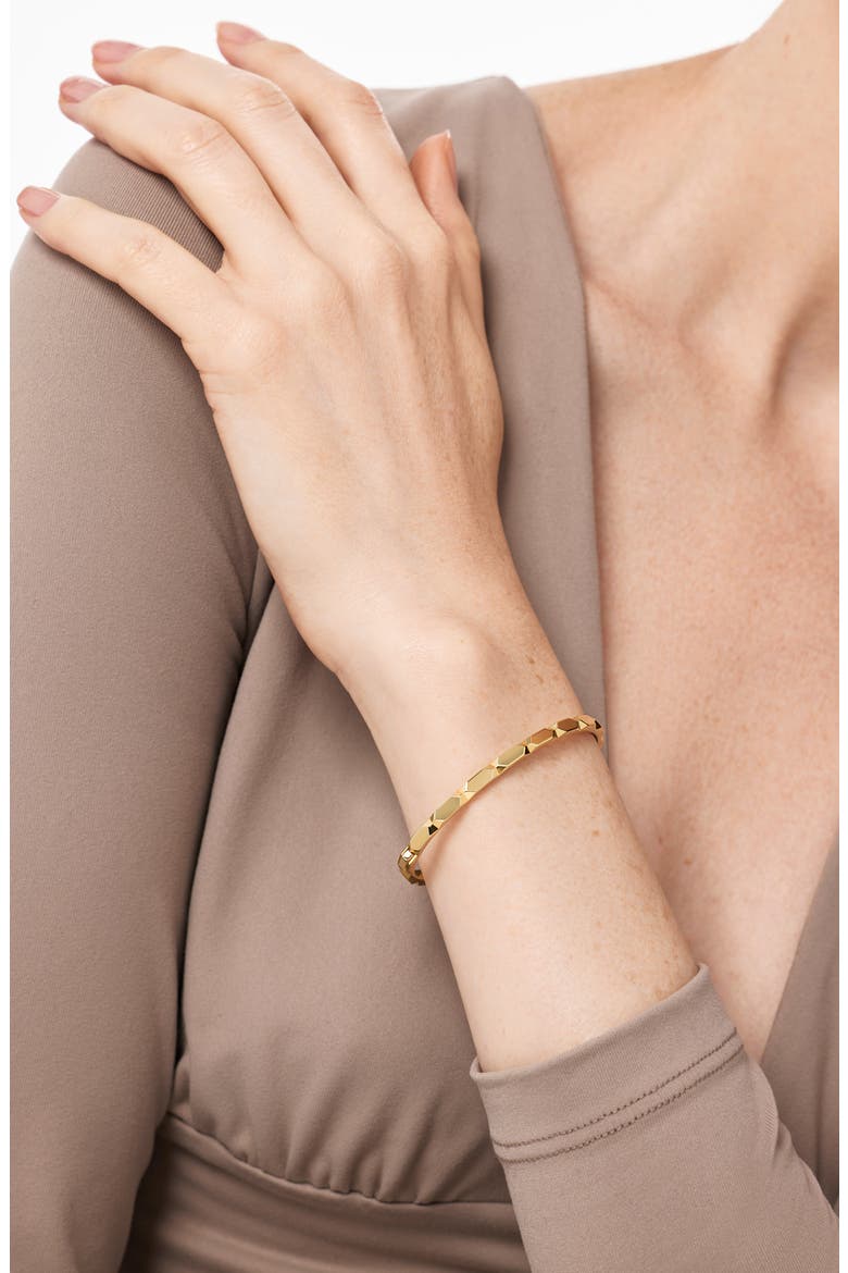 Walker 14k Gold Plated Bangle Bracelet, Alternate, color, GOLD