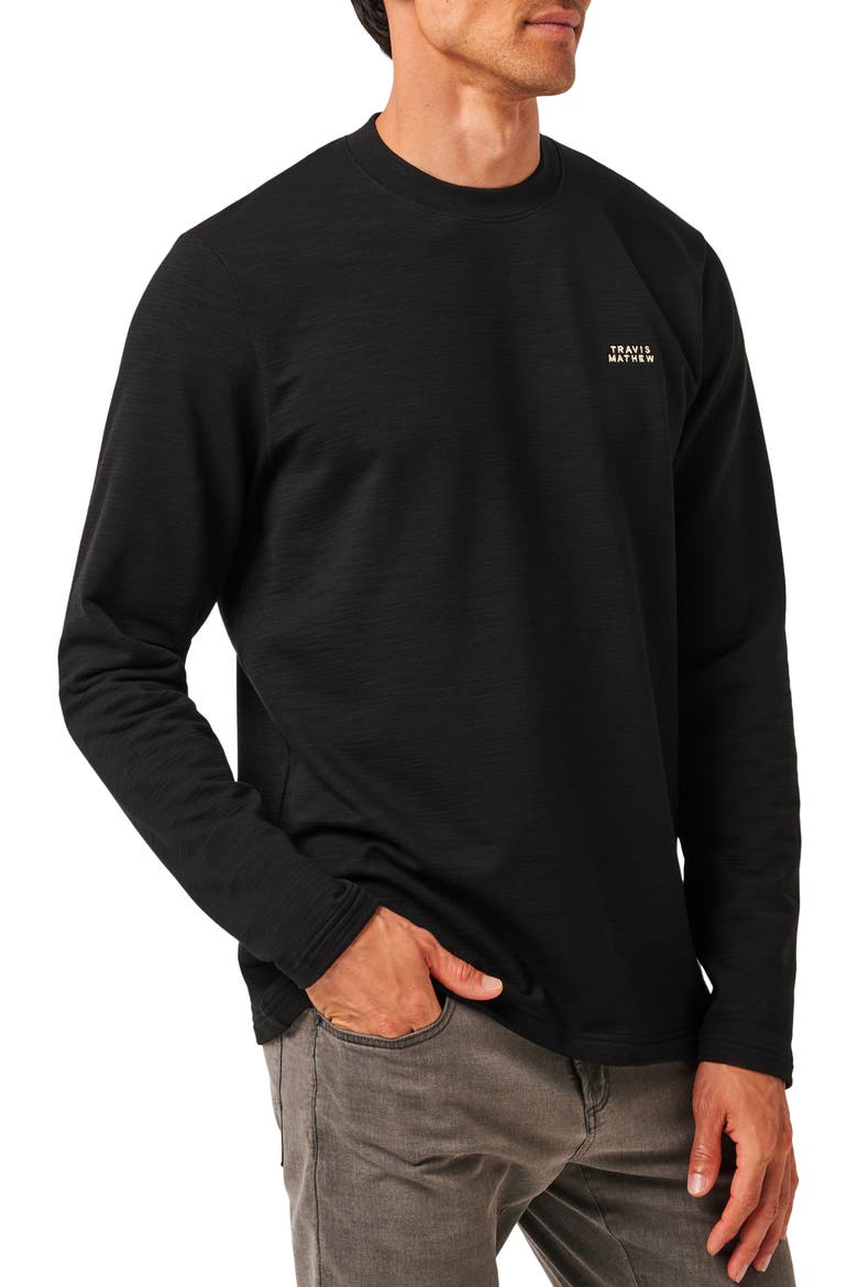 Man About Town Long Sleeve Logo Embroidered T-Shirt, Alternate, color, BLACK