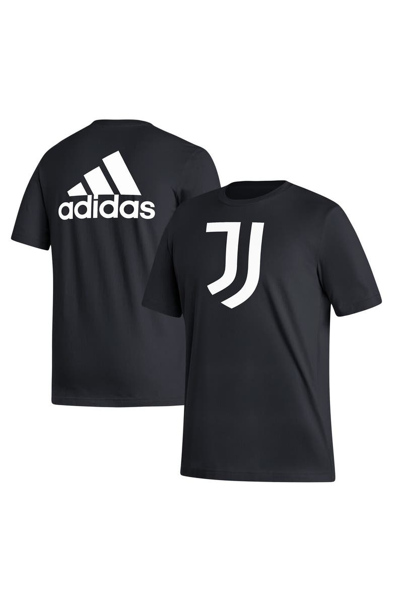 adidas Men's adidas Black Juventus Three-Stripe T-Shirt, Main, color,