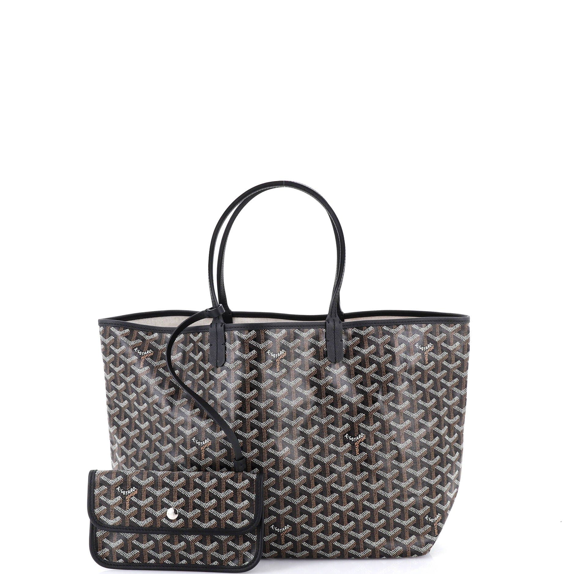 Pre-Owned Goyard Saint Louis Tote Coated Canvas PM, Alternate, color, Black