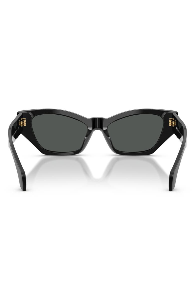 Versace 53mm Cat Eye Sunglasses, Alternate, color, Black / Dark Grey
