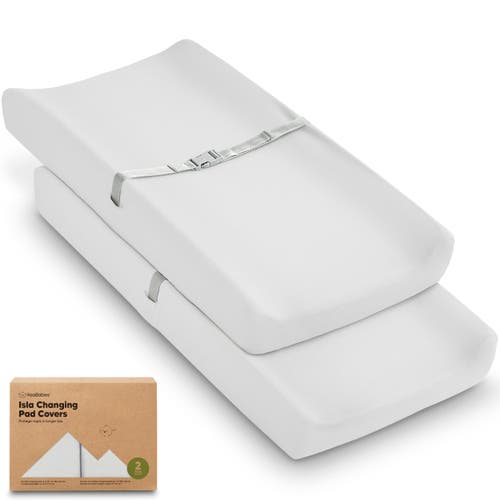 Keababies 2-pack Isla Changing Pad Covers In French Gray