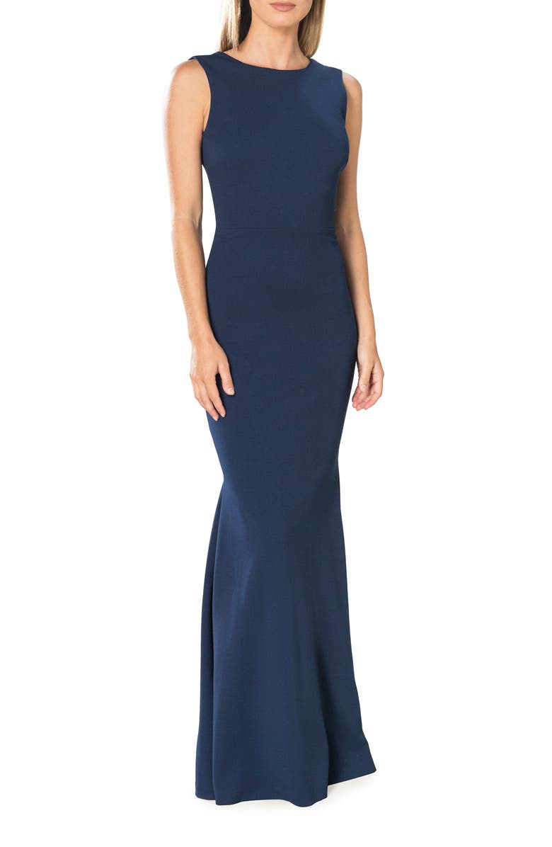 Dress the Population Leighton Sleeveless Mermaid Evening Gown, Main, color, Peacock Blue