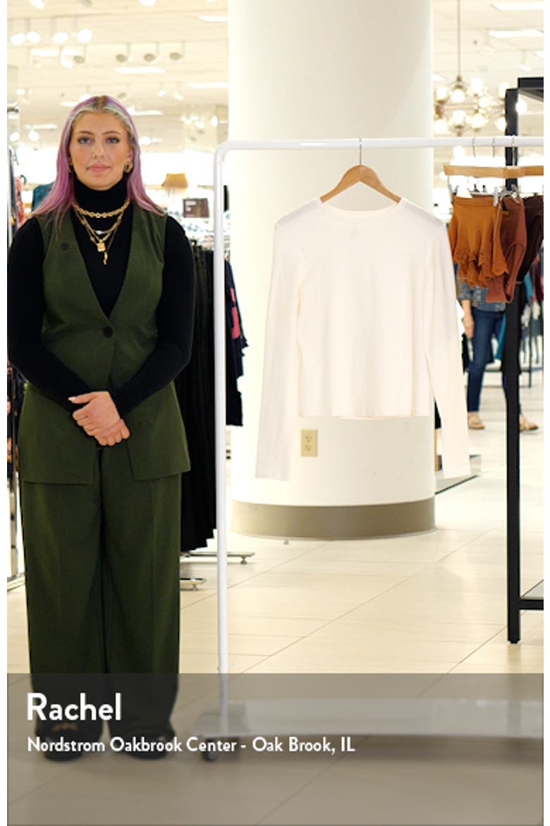 Stretch Cotton Jersey Long Sleeve T-Shirt video