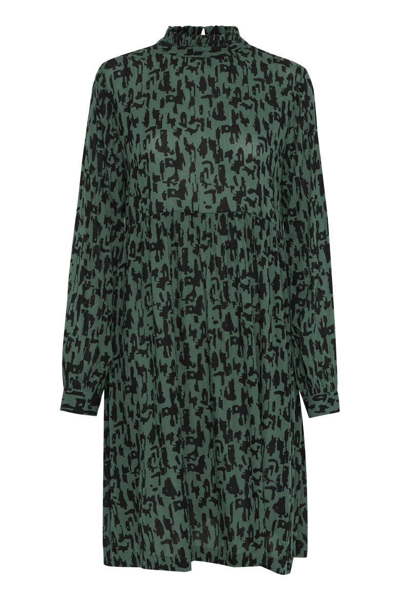 KAluna Above The Knee High Neck Dress, Alternate, color, Green/Black Graphic