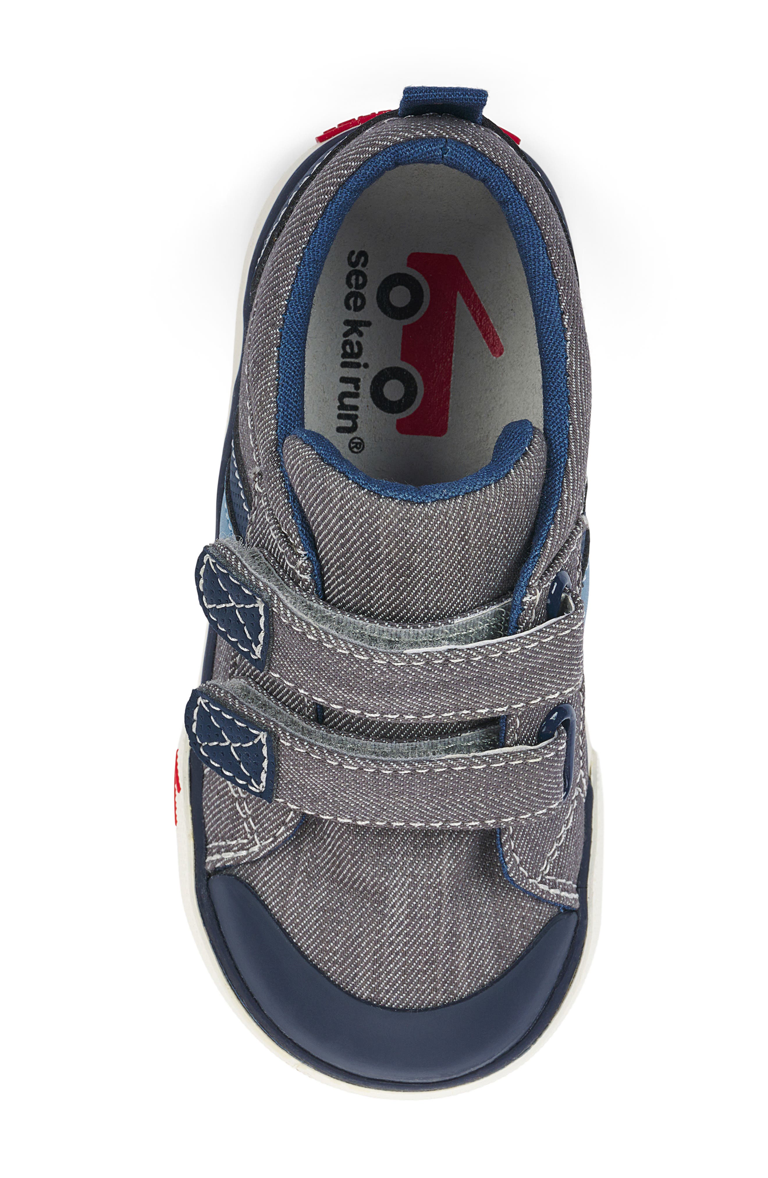 See Kai Run Russell Sneaker, Alternate, color, Gray Denim/ Navy