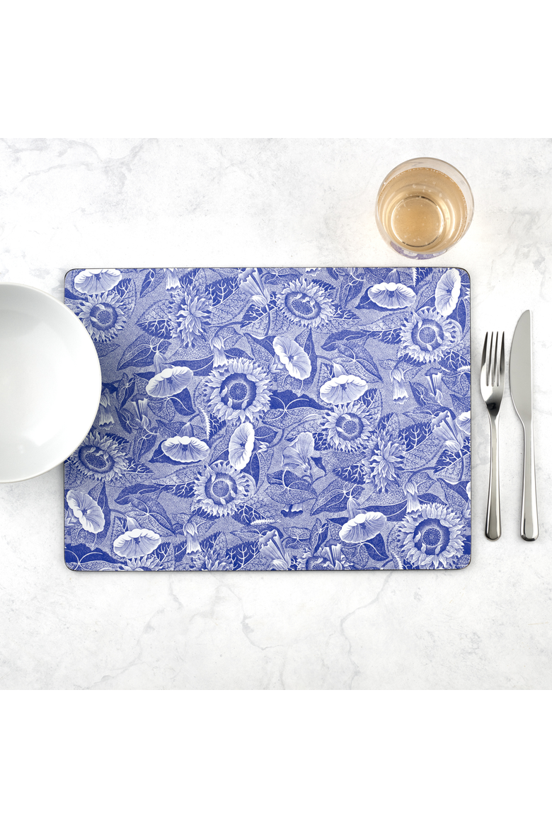 Blue Room Set of 4 Cork Back Placemats, Alternate, color, Blue Room