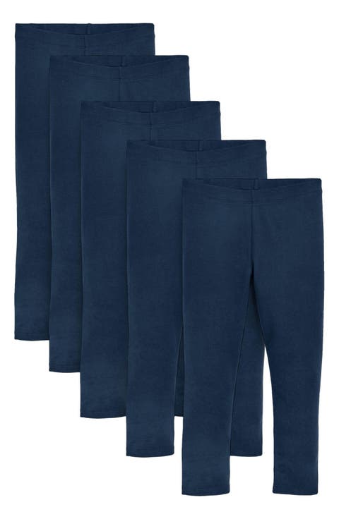 Kids' 5-Pack Uniform Leggings