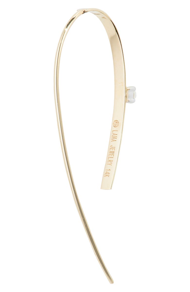 LANA 14K Gold Small Diamond Hooked-On Hoop Earrings, Alternate, color, 