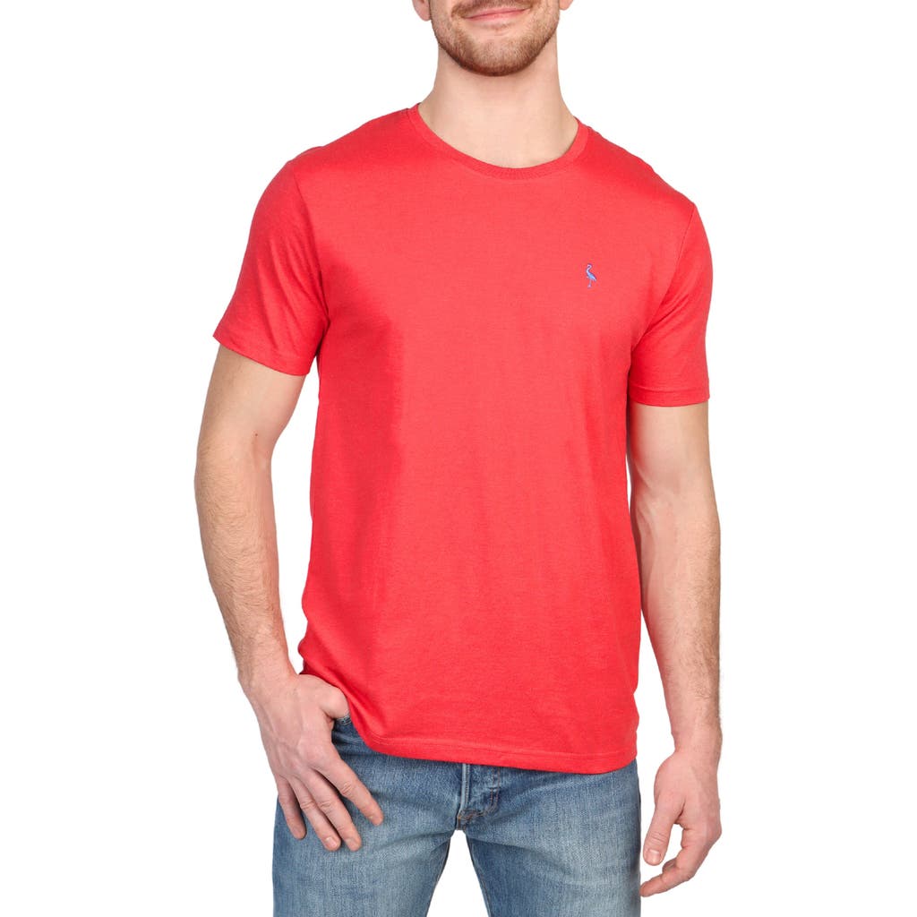 Tailorbyrd Mélange Crewneck T-shirt In Stoplight Red