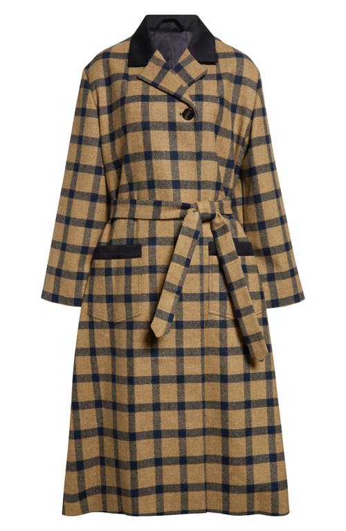 Bode Equestrian Locke Wool Twill Coat In Brown Multicolor