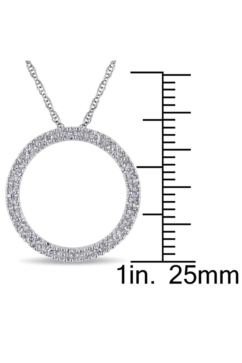 Diamond Circle Of Life Necklace 10k, Alternate, color, 10k White Gold