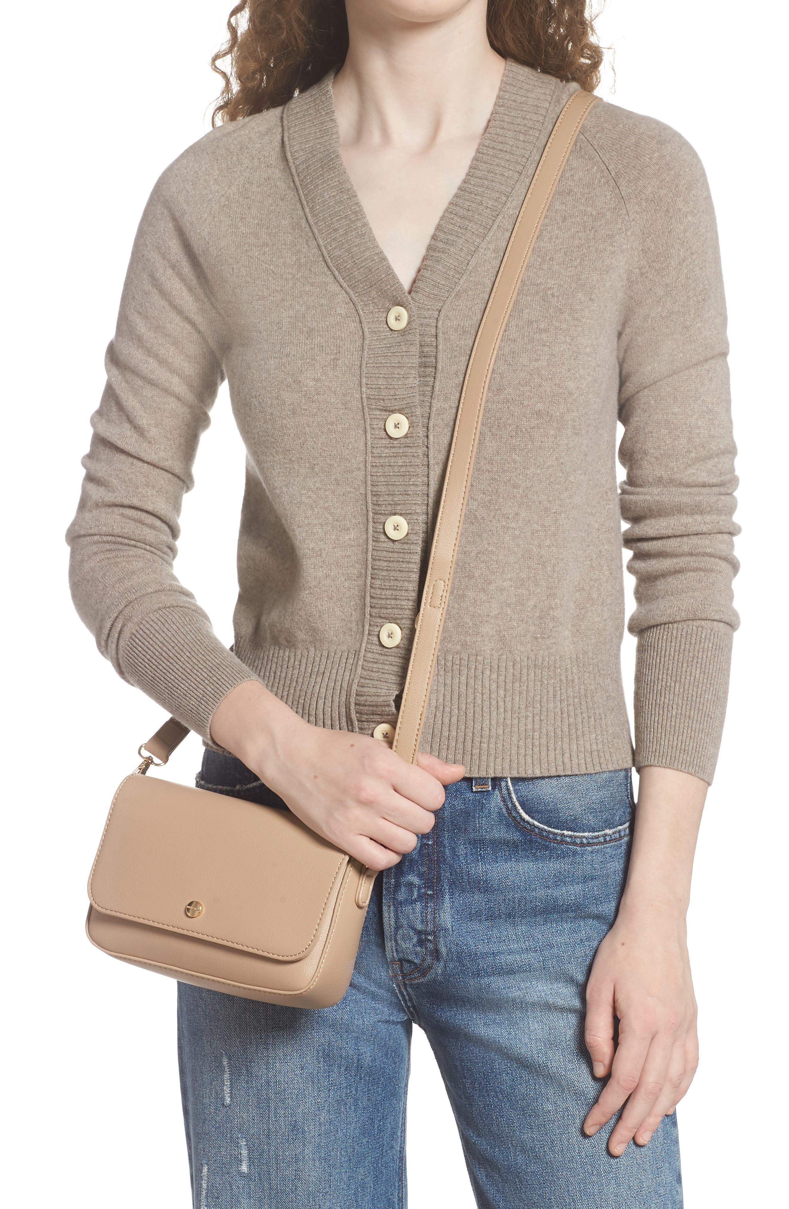 Mali + Lili 2-Piece Vegan Leather Crossbody Bag, Alternate, color, Tan