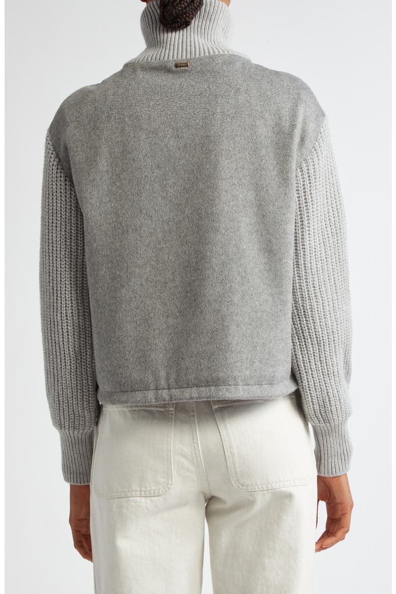 Cashmere and Wool Shaker Stitch Jacket, Alternate, color, GREY