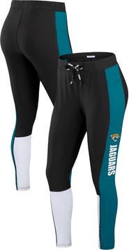 WEAR by Erin Andrews Women's WEAR by Erin Andrews Black/Teal Jacksonville Jaguars Color-Block Leggings