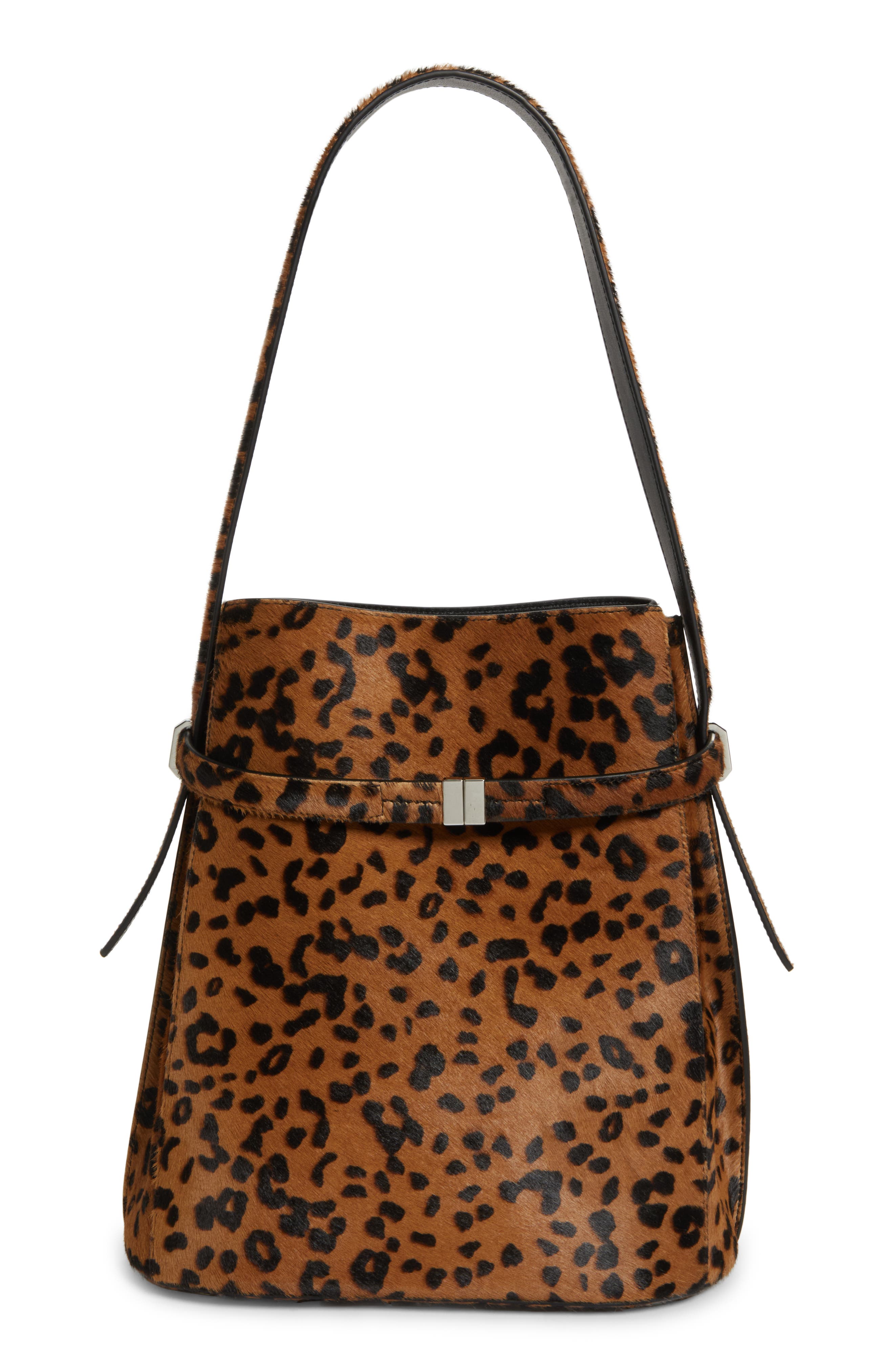 TOTEME T-Lock Genuine Calf Hair Clutch, Main, color, 