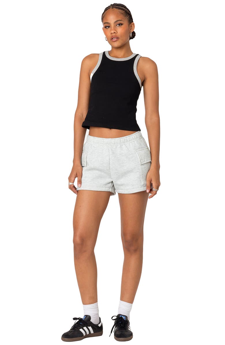 EDIKTED Wes Contrast Trim Tank Top, Alternate, color, Black