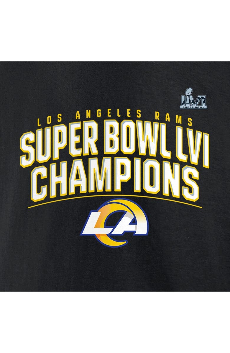 FANATICS Men's Fanatics Branded Black Los Angeles Rams Super Bowl LVI Champions Schedule T-Shirt, Alternate, color, 
