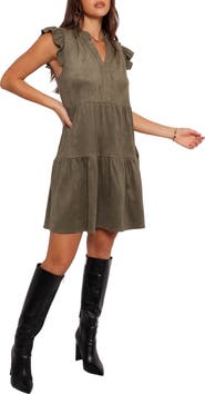 Petal & Pup Alyx Faux Suede Minidress