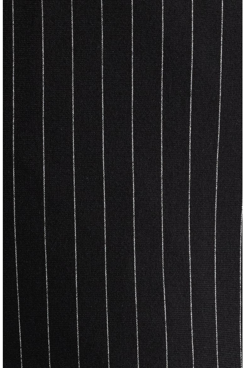 Pinstripe Wide Leg Pull-On Trousers, Alternate, color, ANNE BLACK/ WHITE DOVE