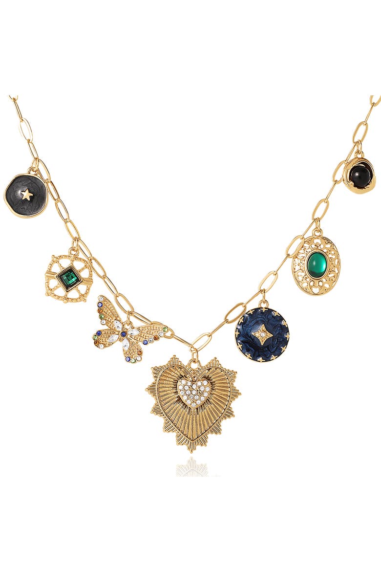 Fashion Charm Necklace, Main, color, Gold