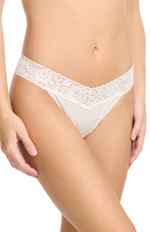 Hanky Panky Dreamease Original Rise Thong In Light Ivory